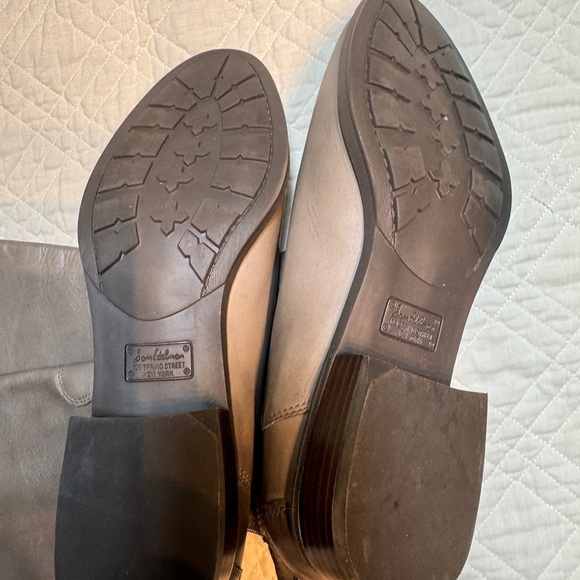 Stylish Sam Edelman Tall Gray Leather Boots - Picture 6 of 14